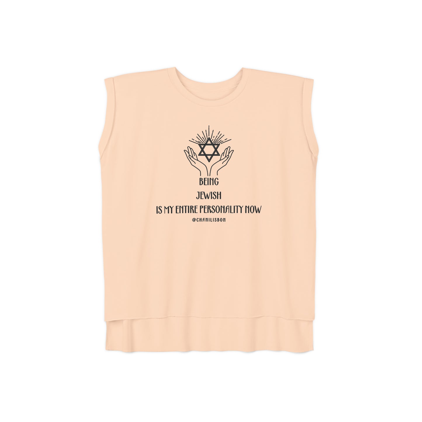 Chani Libson Jewish Personality Quote Design A Women’s Flowy Rolled Cuffs Muscle Tee