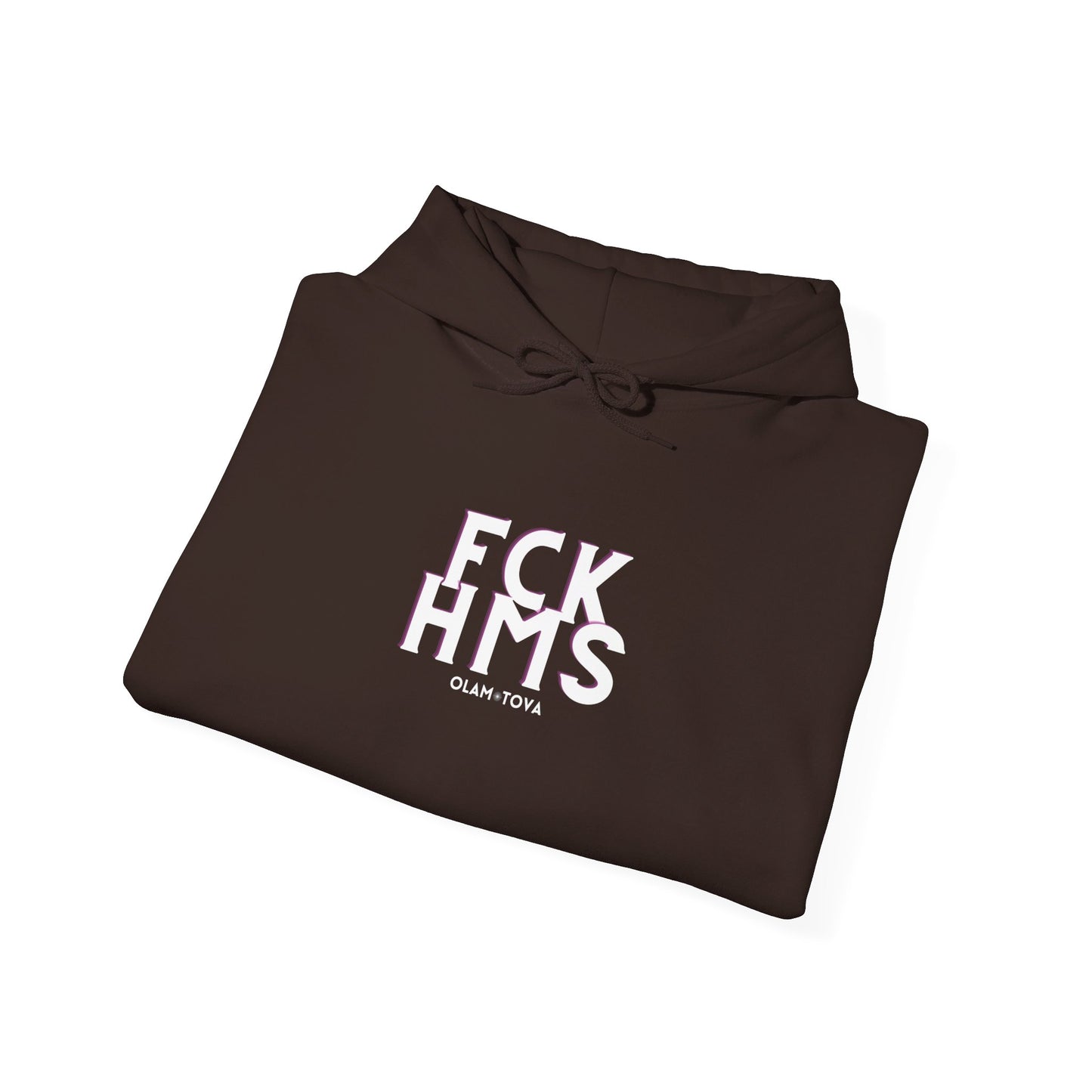 FCK HMS White & Pink Unisex Heavy Blend™ Hooded Sweatshirt