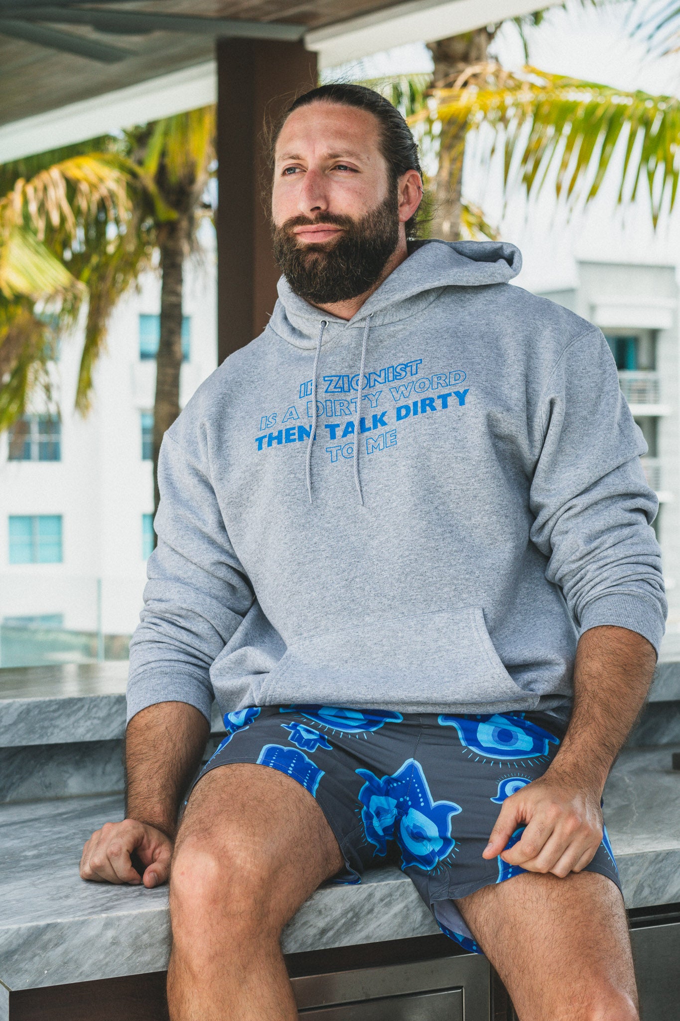 Dusty blue champion hoodie hotsell