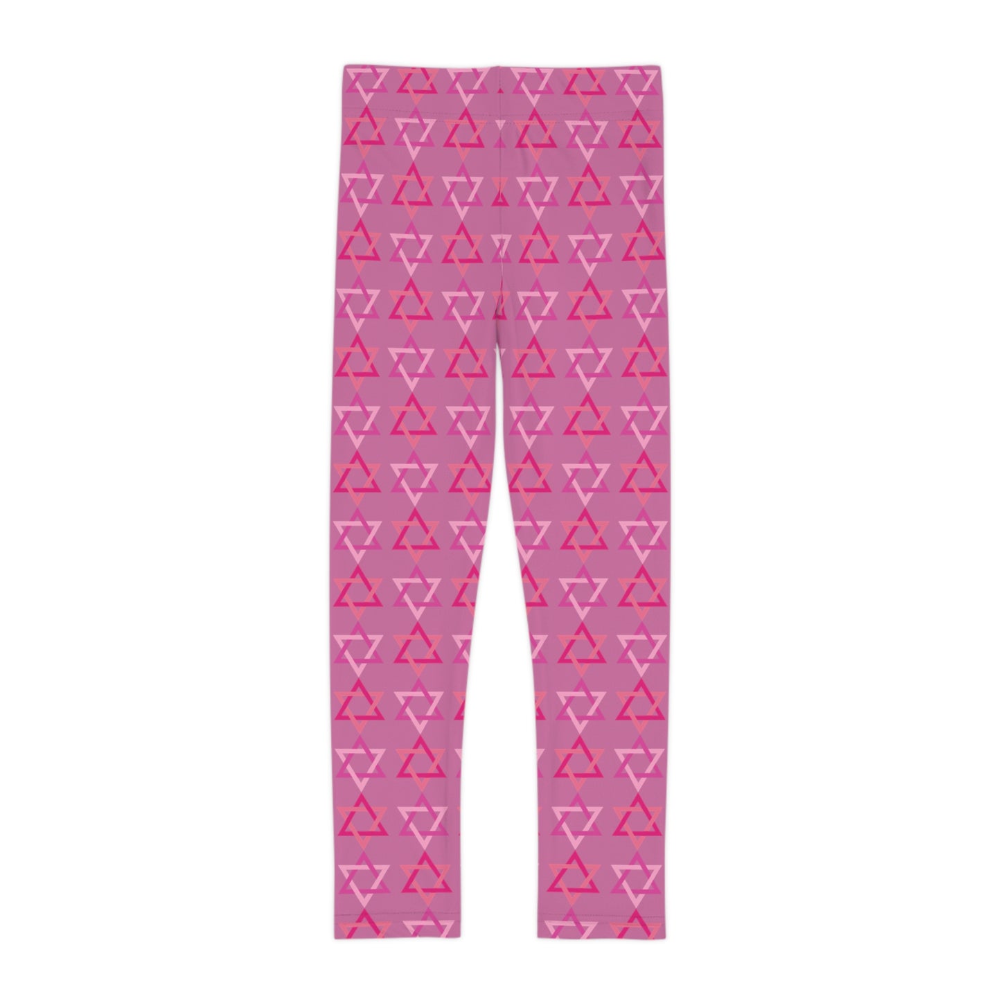 David Pinks Magan David Pattern on Pink Kids Leggings