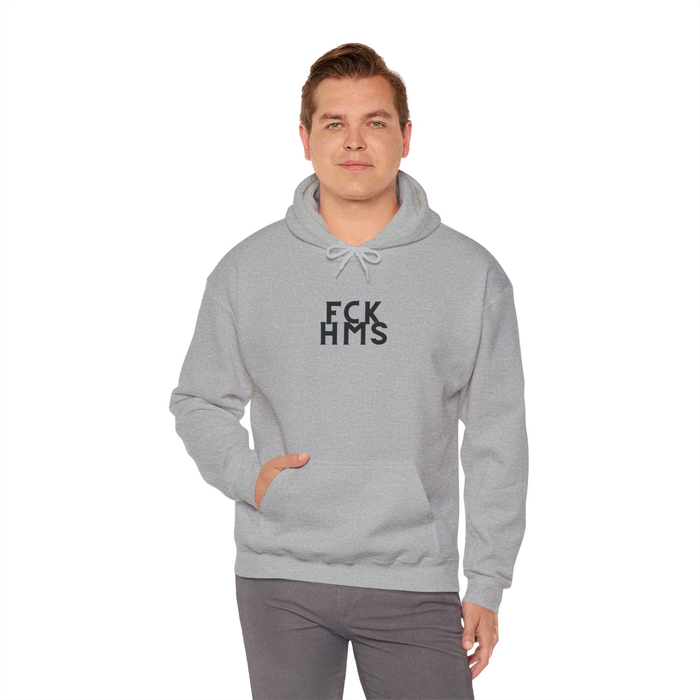 FCK HMS Black & Teal Unisex Heavy Blend™ Hooded Sweatshirt