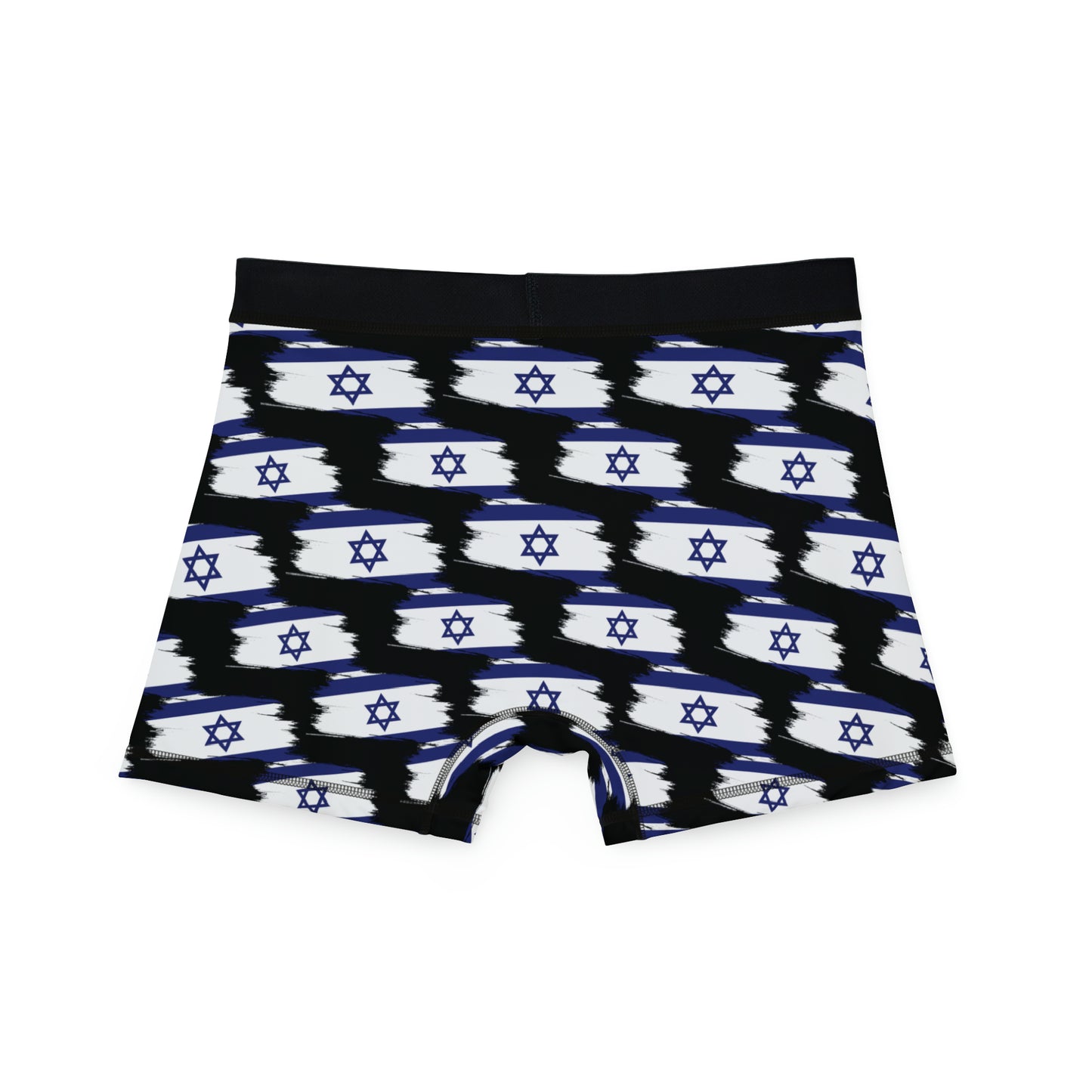 Ilay Larger Israel Flag Pattern on Black Men's Boxers