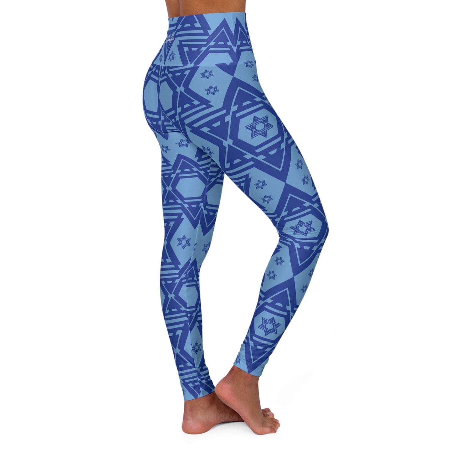 Maayan Blue & Blue High Waisted Yoga Leggings