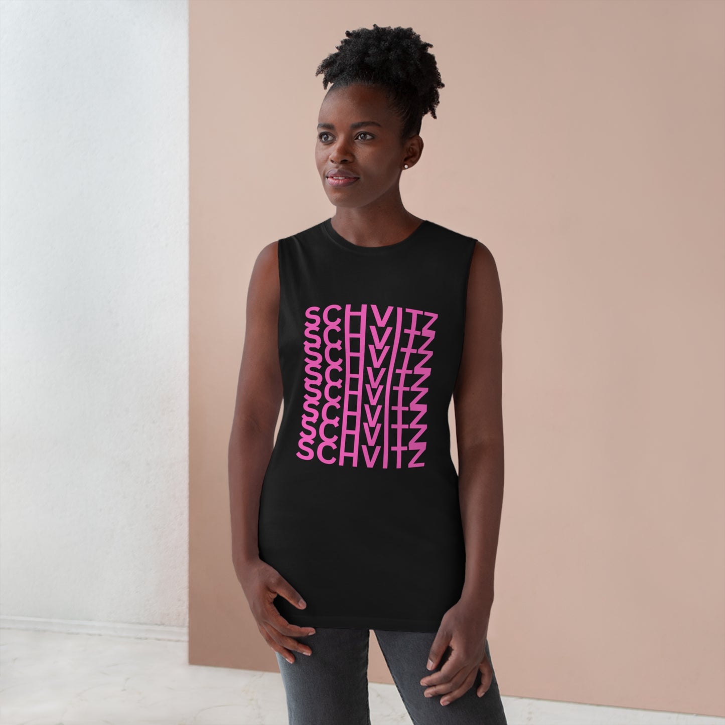 Pink Multi Schvitz Unisex Barnard Tank