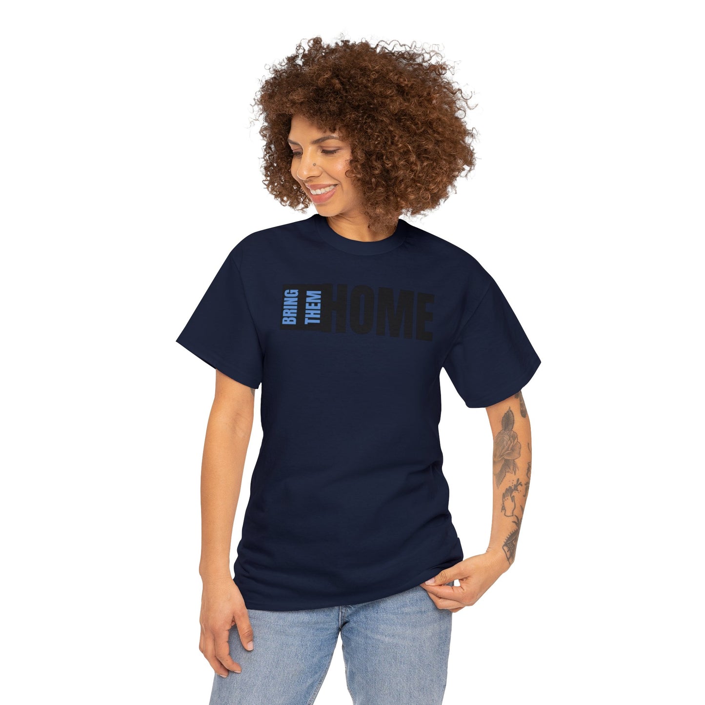 Bring Them HOME Black & Blue Unisex Heavy Cotton Tee