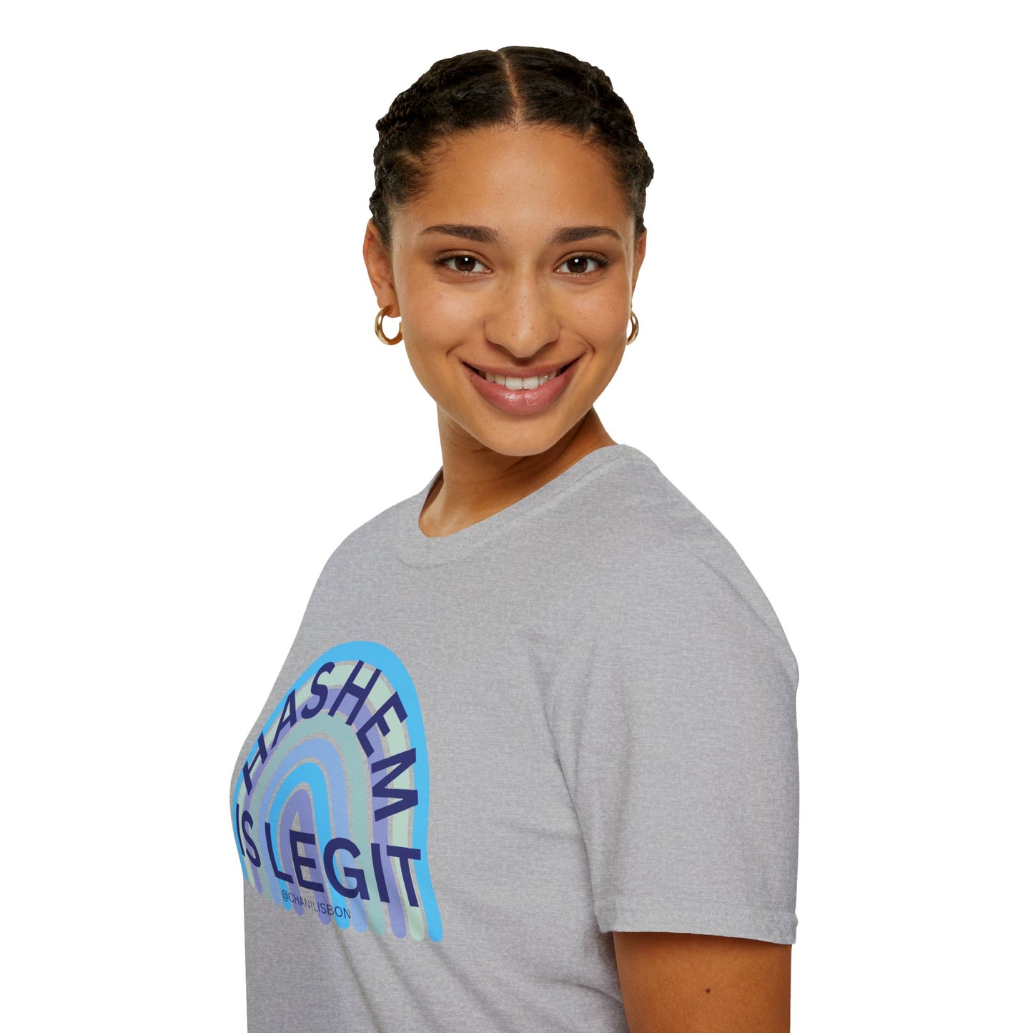 Chani Libson Hashem Is Legit Quote Blue Unisex Softstyle T-Shirt