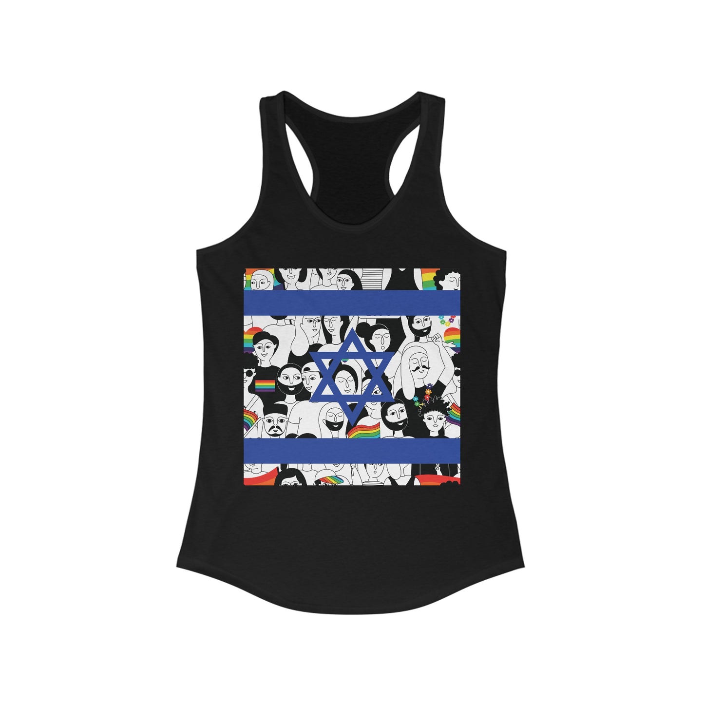 Israel LGBTQIA Pride Community Picture Ideal Racerback Tank