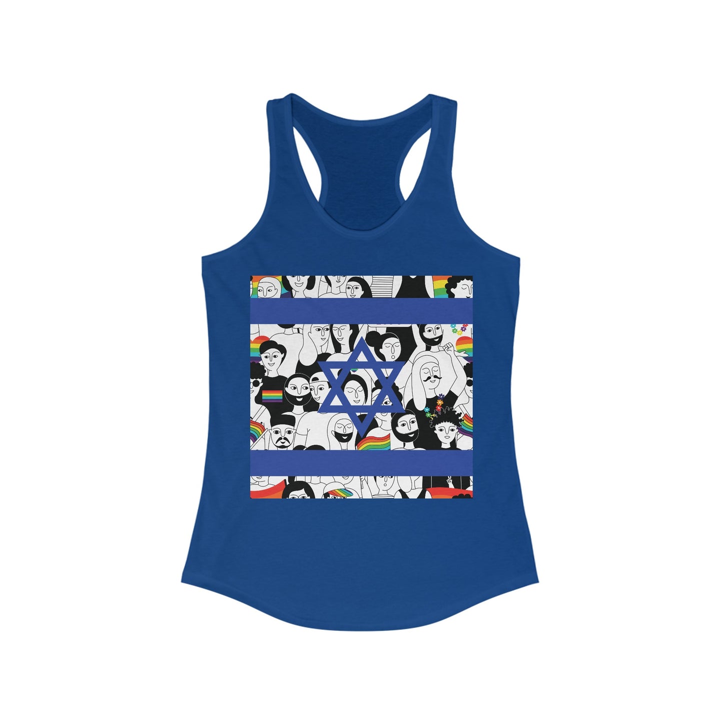 Israel LGBTQIA Pride Community Picture Ideal Racerback Tank