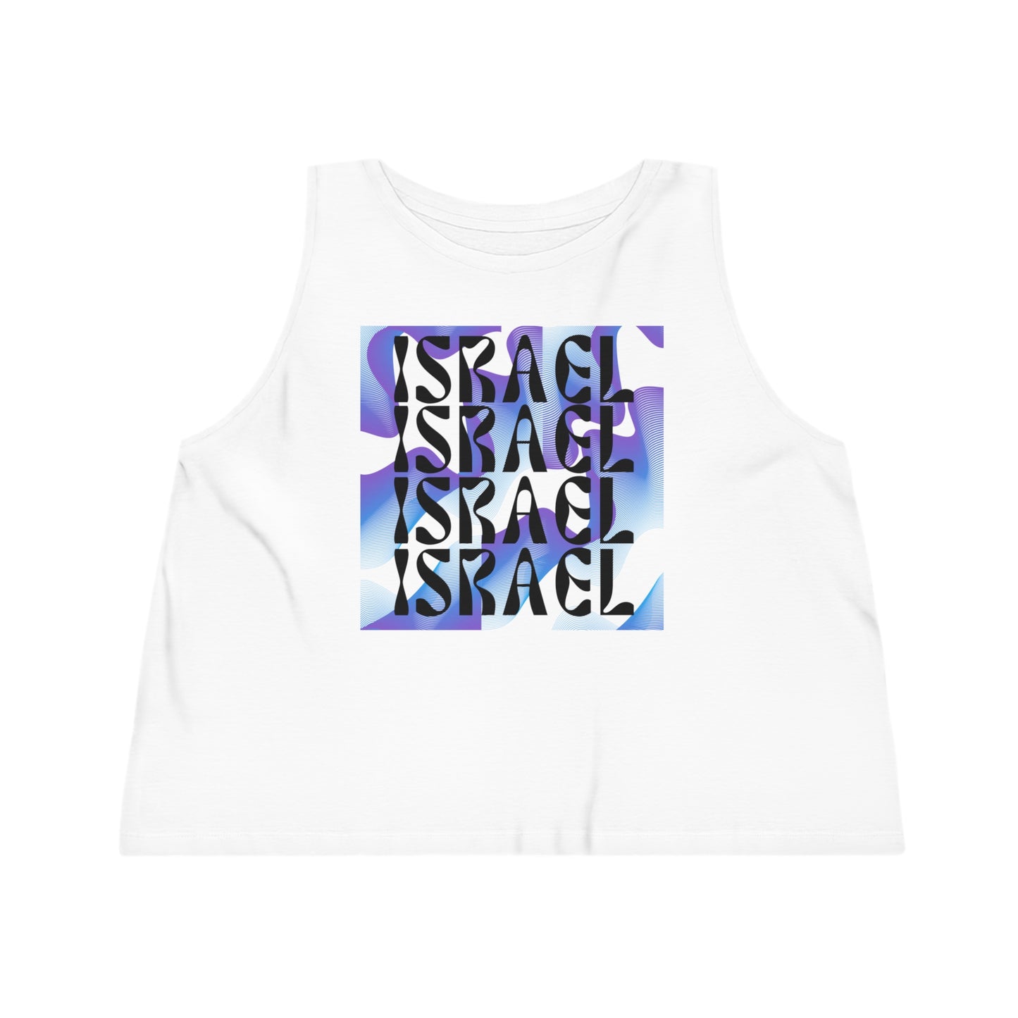 Flow & Squiggle Israel Indigo Square Dancer Cropped Tank Top