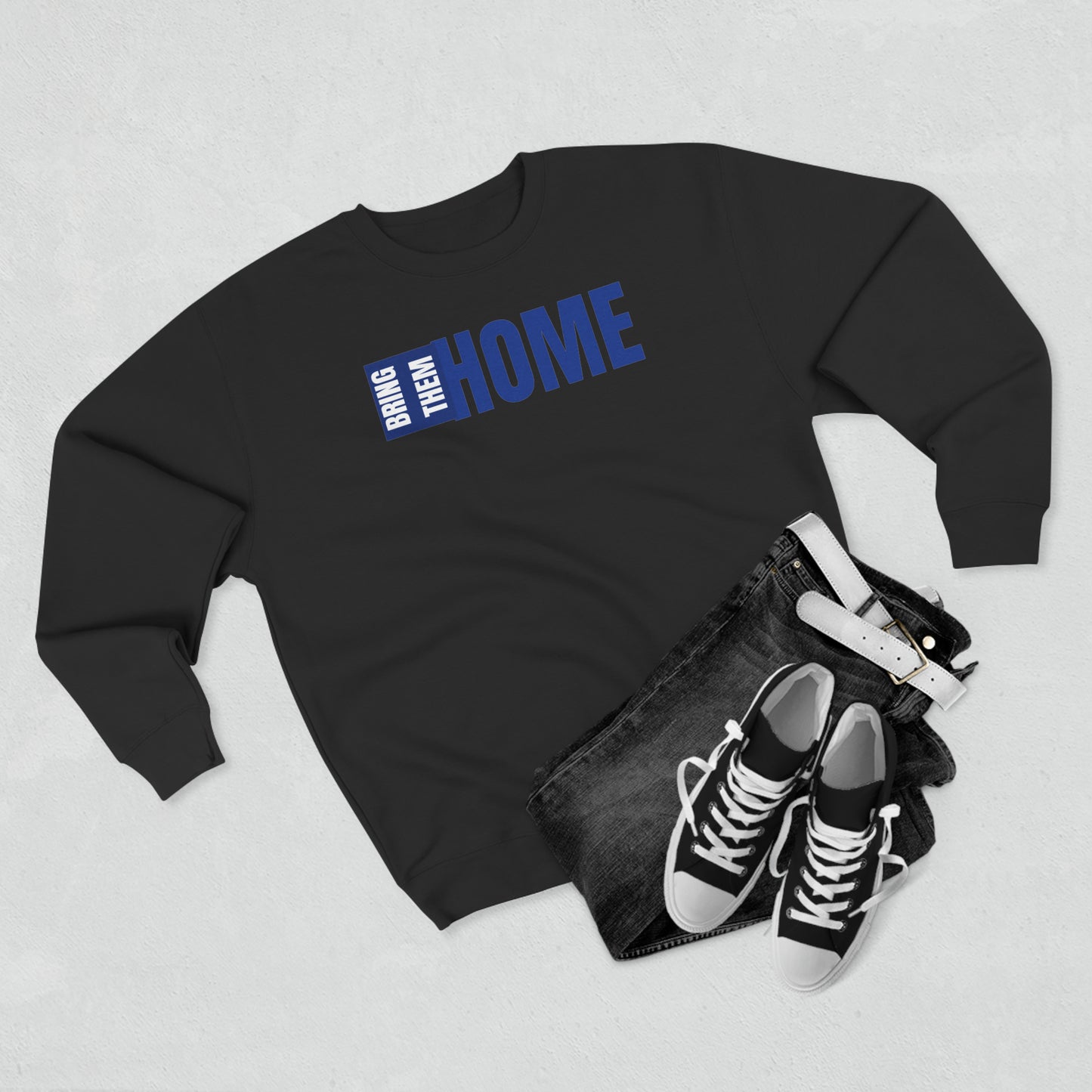 Bring Them HOME Blue & White Unisex Crewneck Sweatshirt