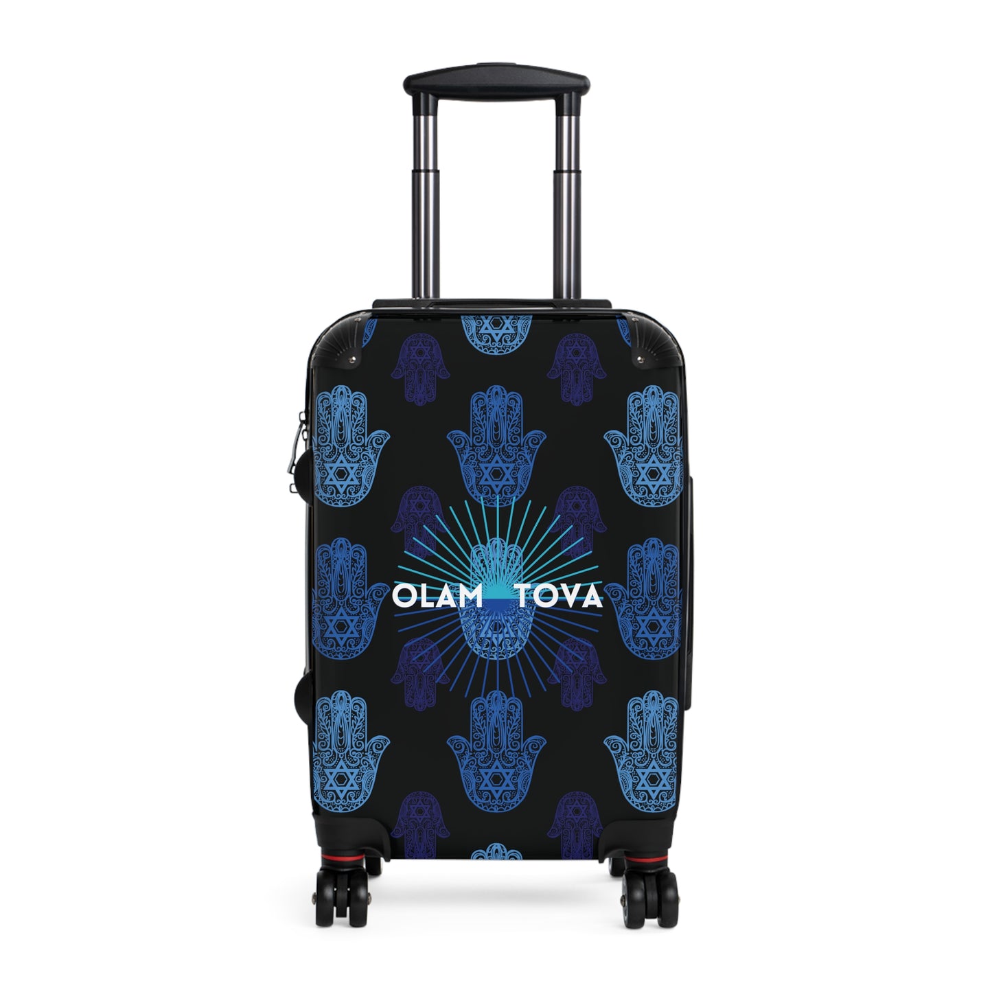 Gita Navy Blue Mix Hamsa Pattern Suitcase