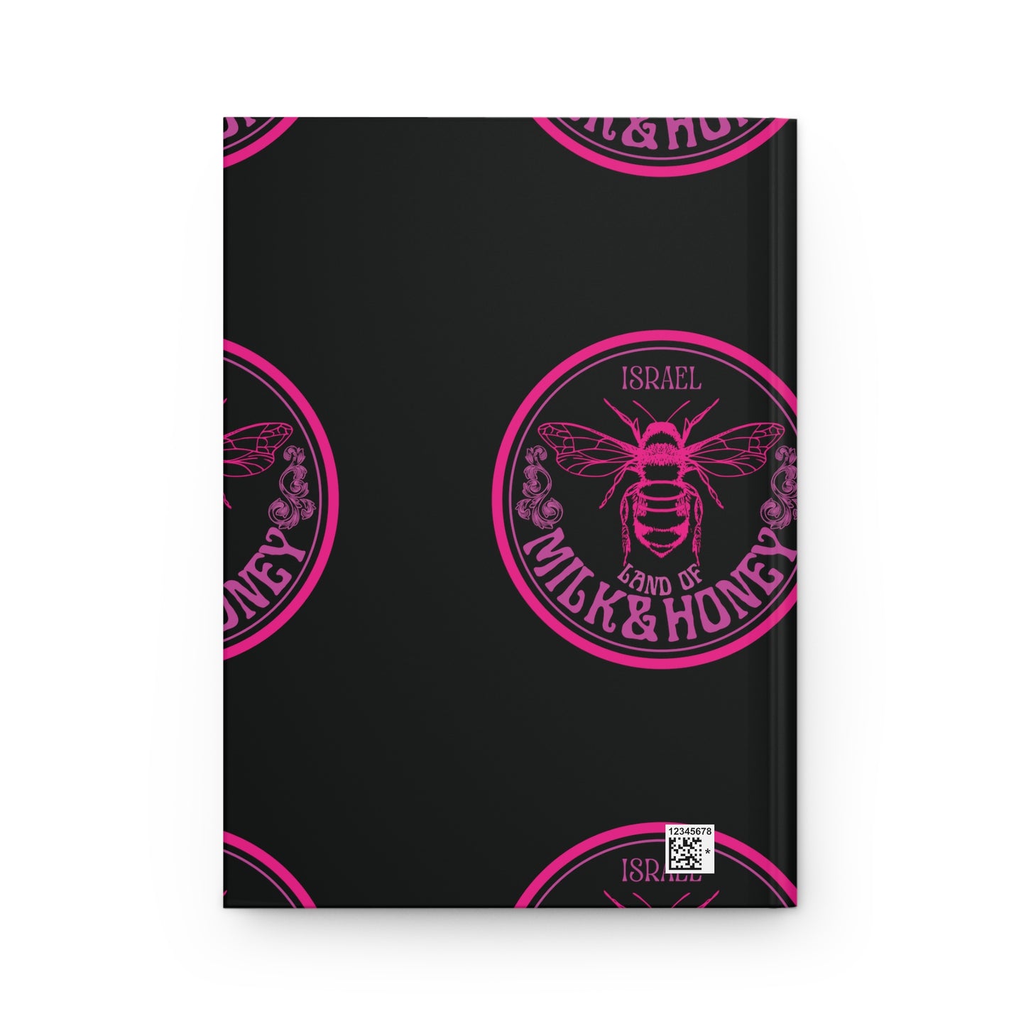 Israel Hot Pink Milk & Honey Badge Hardcover Journal Matte