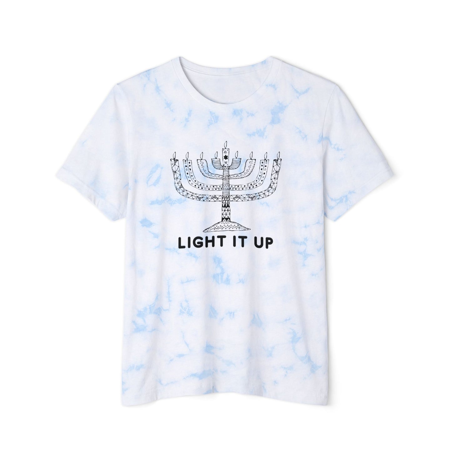 Ilan Black Menorah Tie-Dyed T-Shirt