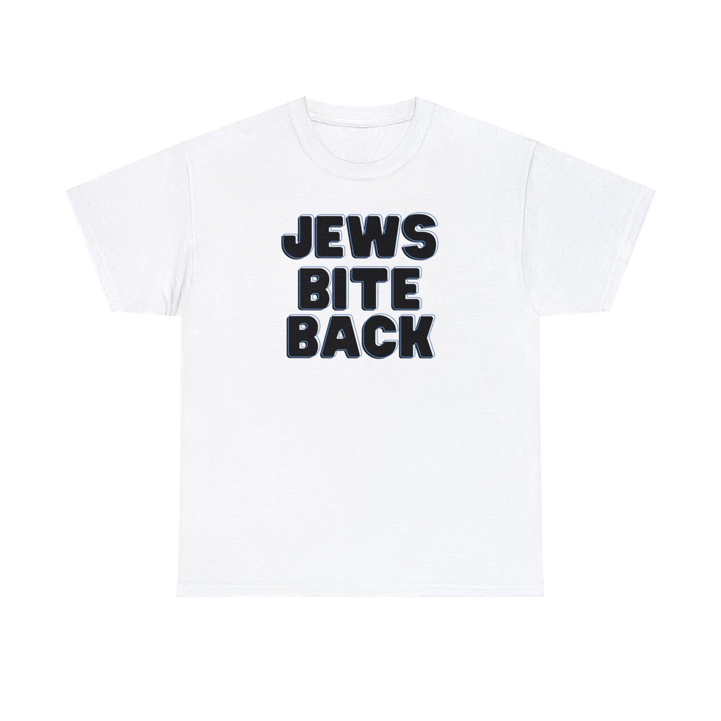 Jews Bite Back Black & Blue Unisex Heavy Cotton Tee