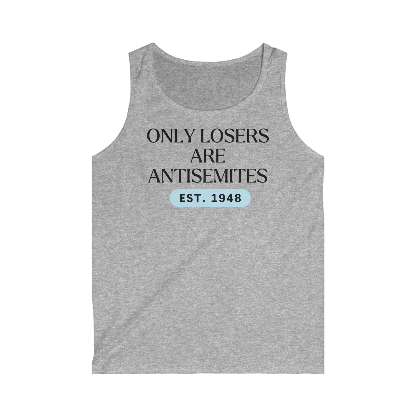 Only Losers Are Antisemites 1948 Blue Men's Softstyle Tank Top