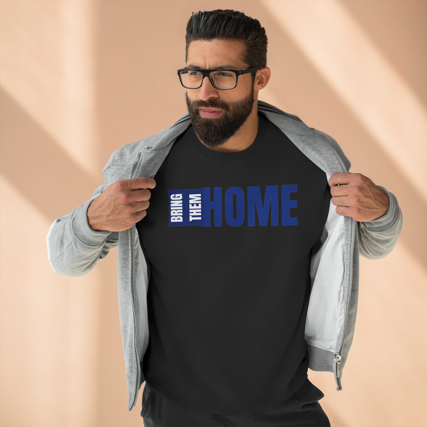 Bring Them HOME Blue & White Unisex Crewneck Sweatshirt