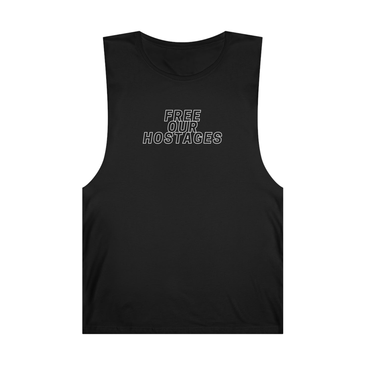 Free Our Hostages White Unisex Barnard Tank