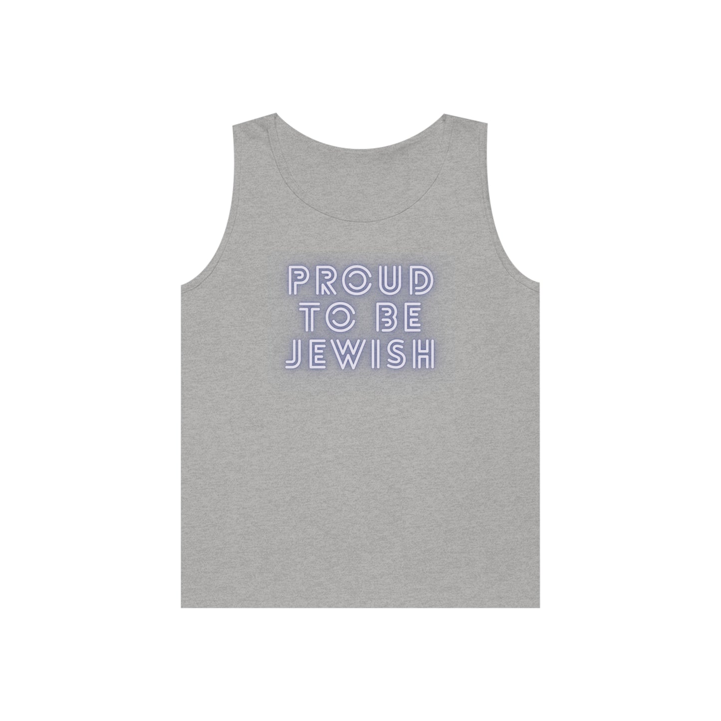 Proud To Be Jewish Blue & White Bubbles Unisex Heavy Cotton Tank Top