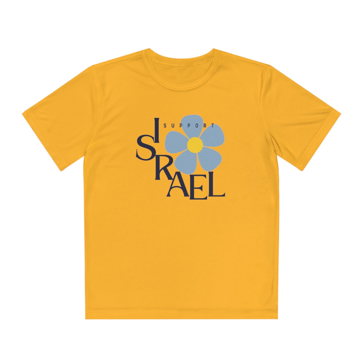 Isa Black Support Israel Flower Youth Competitor Tee