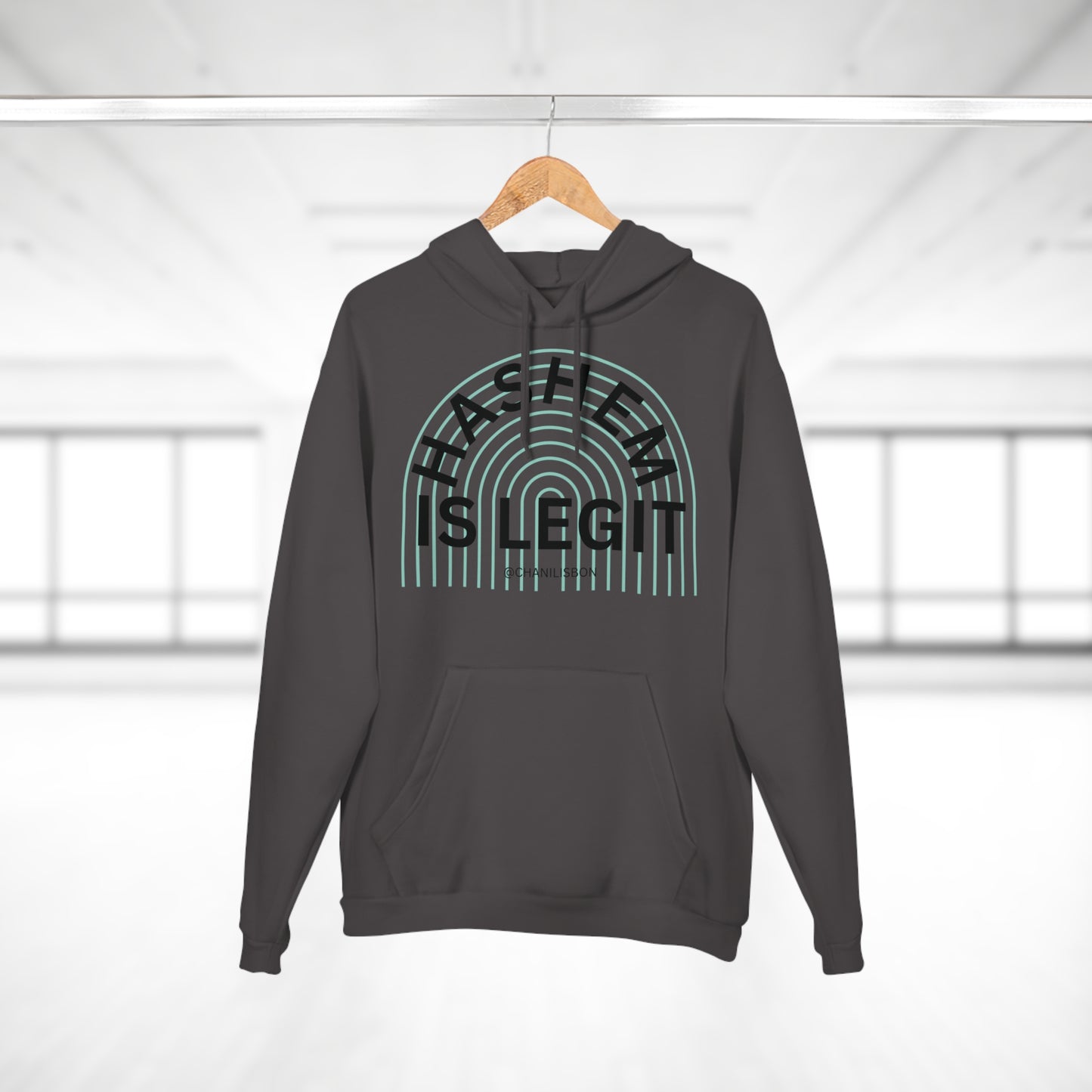 Chani Libson Hashem Is Legit Quote Teal Unisex Pullover Hoodie