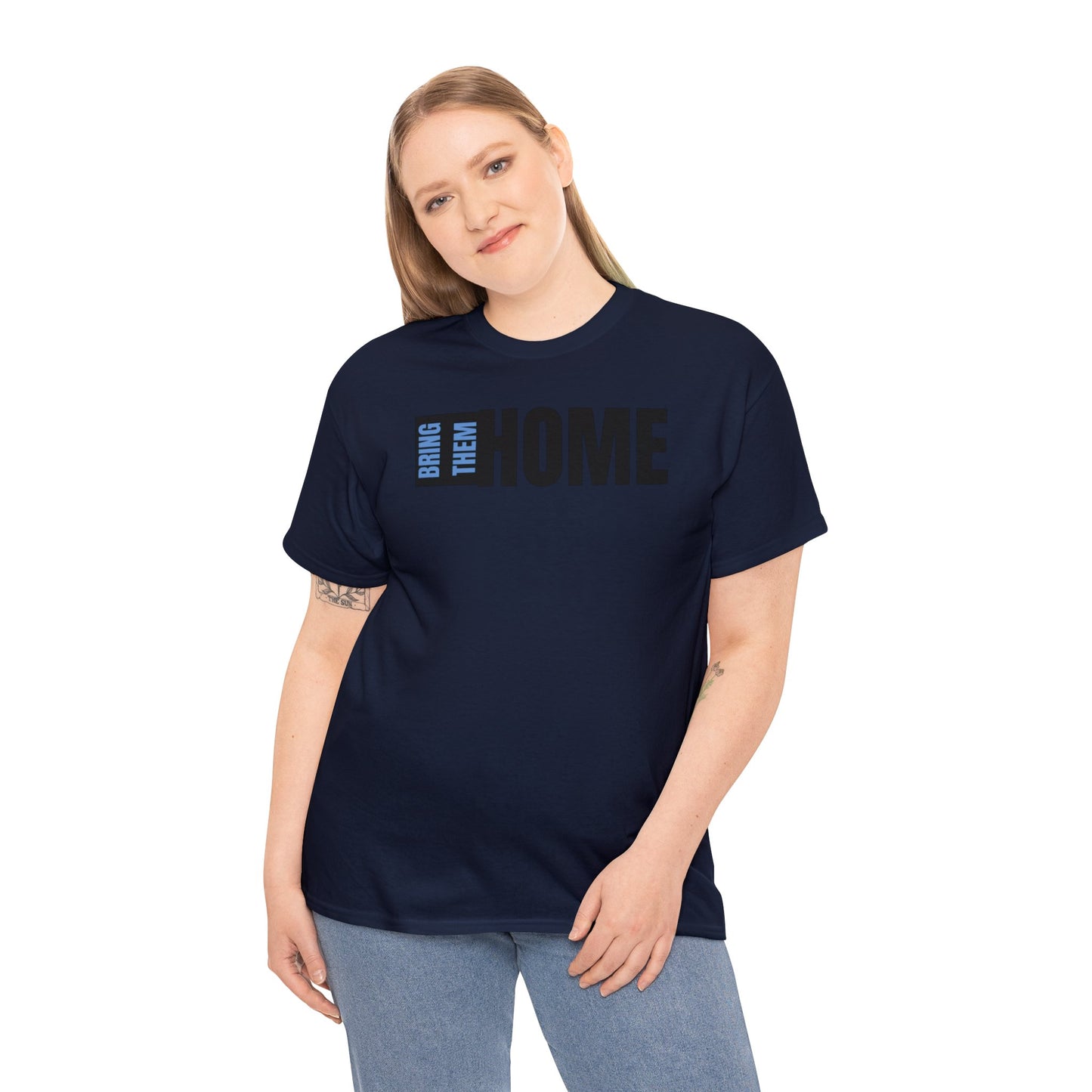 Bring Them HOME Black & Blue Unisex Heavy Cotton Tee