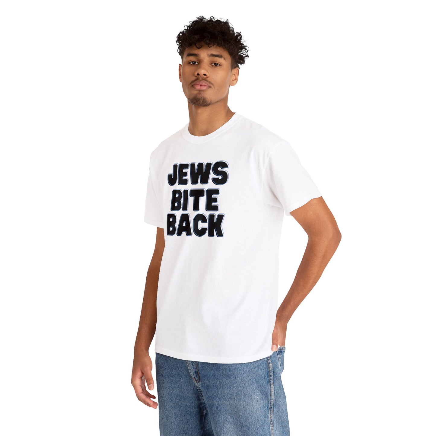 Jews Bite Back Black & Blue Unisex Heavy Cotton Tee