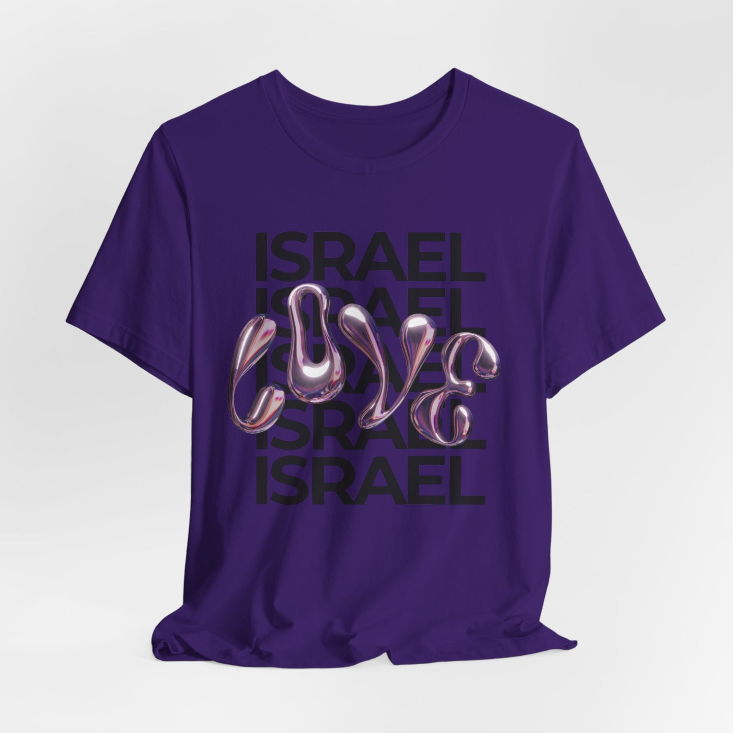 Metallic Love Israel Bubble Unisex Jersey Short Sleeve Tee