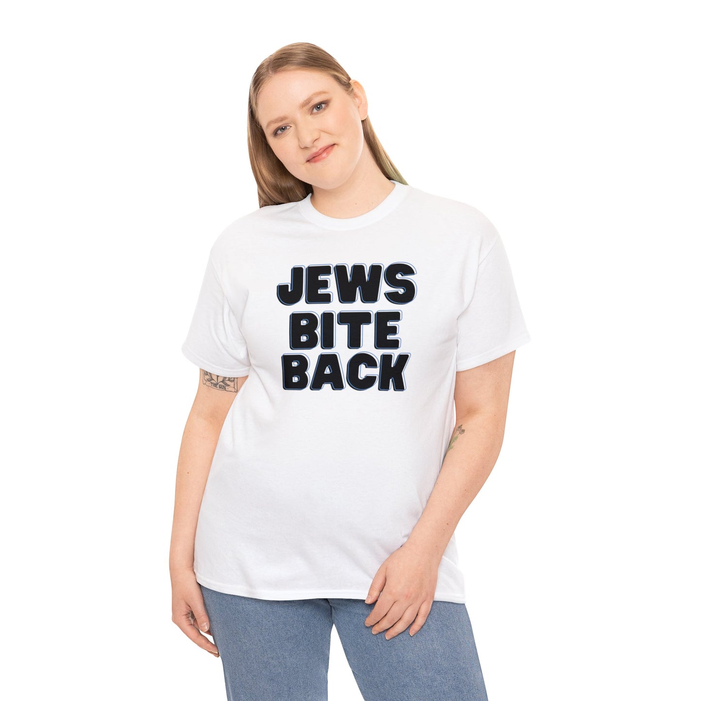 Jews Bite Back Black & Blue Unisex Heavy Cotton Tee