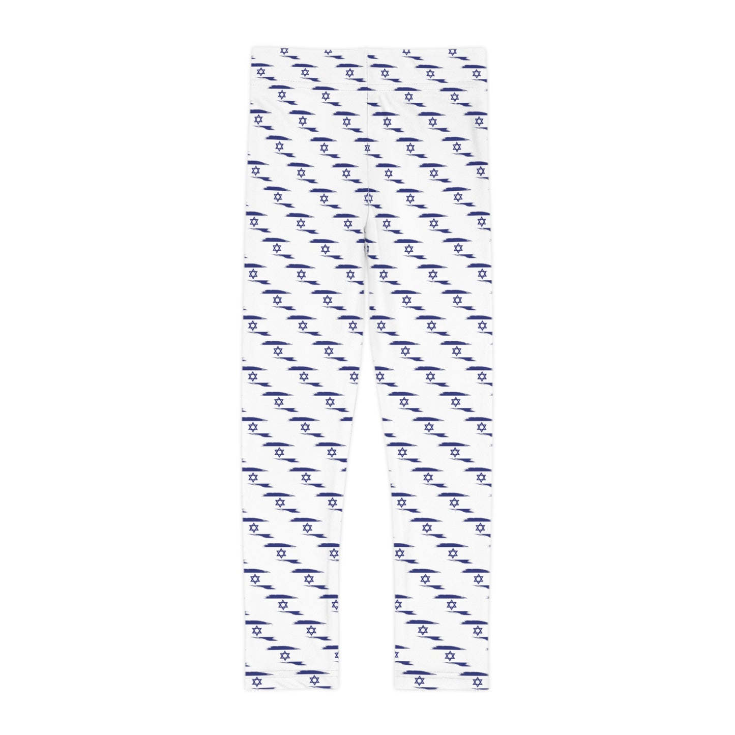 Ilay Israel Flag Pattern on White Kids Leggings