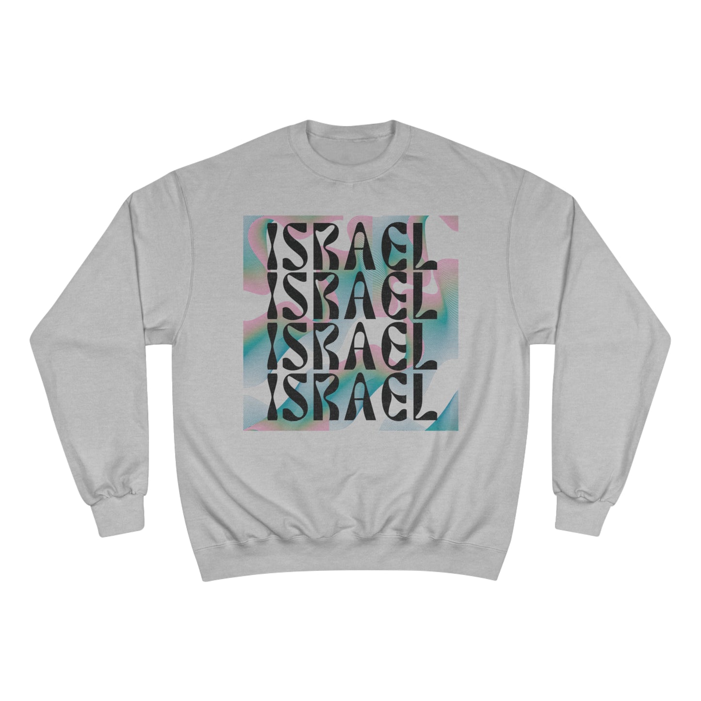 Flow & Squiggle Israel Teal Square Champion Sweatshirt