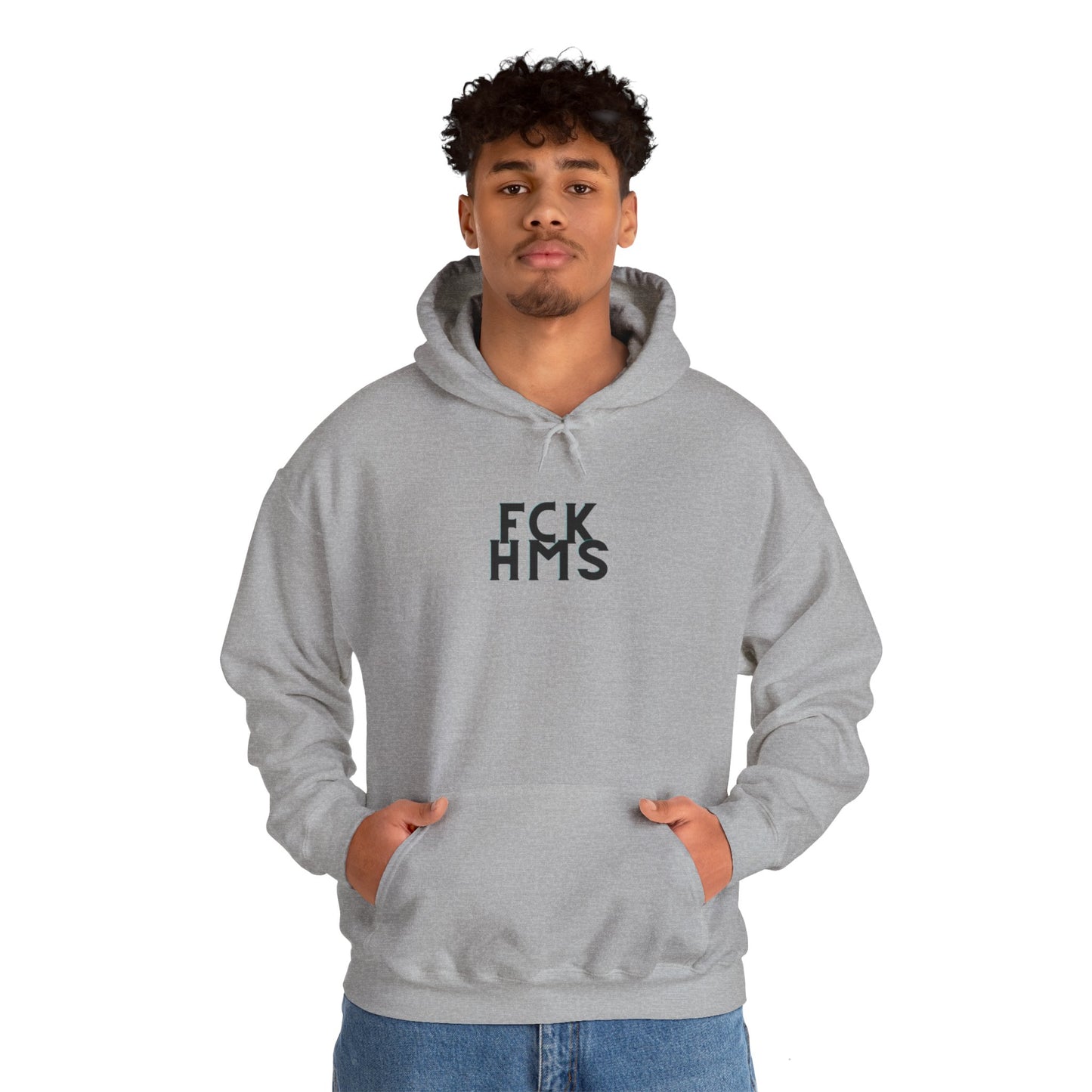 FCK HMS Black & Teal Unisex Heavy Blend™ Hooded Sweatshirt