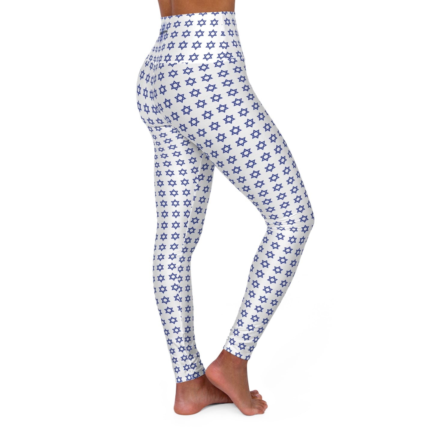 Ofir on White High Waisted Yoga Leggings