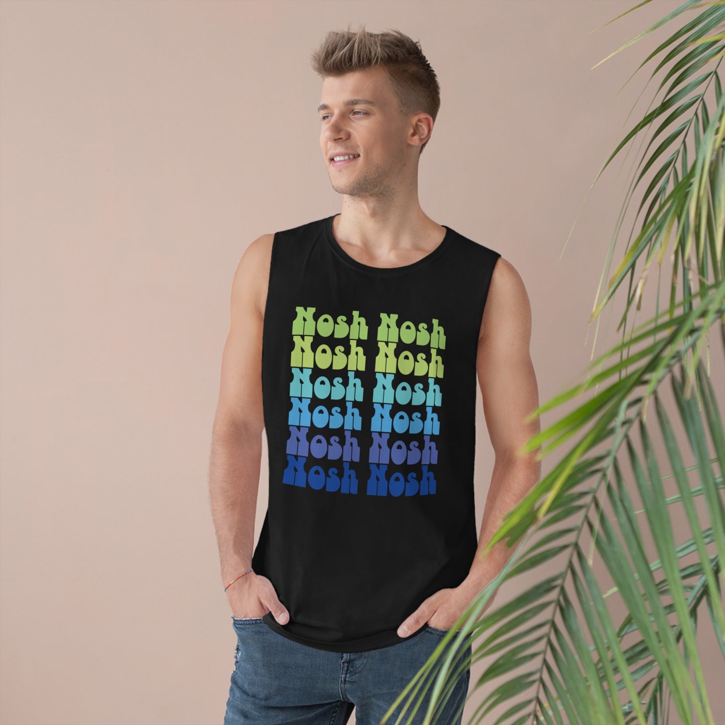 Nosh Nosh Green To Blue Unisex Barnard Tank