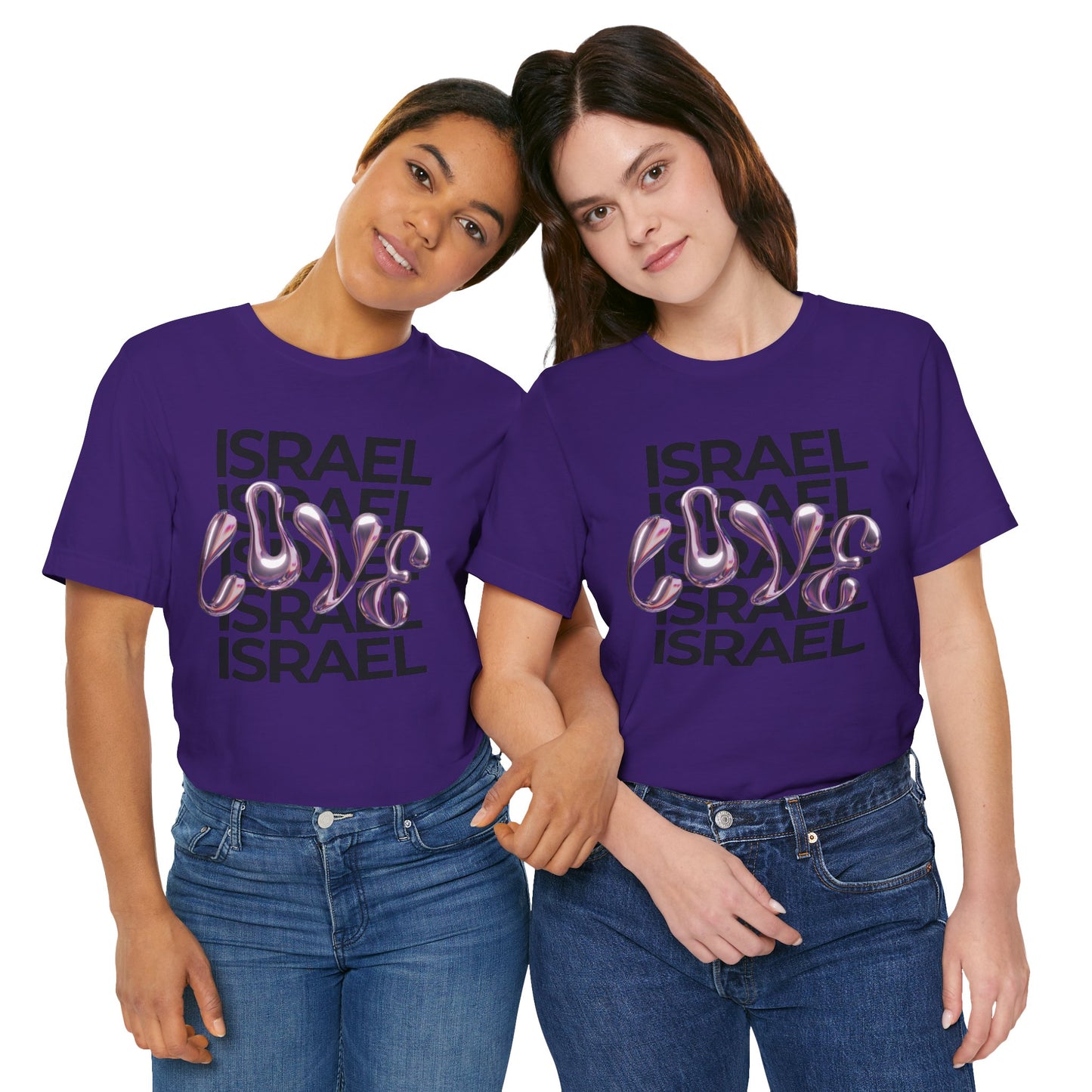 Metallic Love Israel Bubble Unisex Jersey Short Sleeve Tee