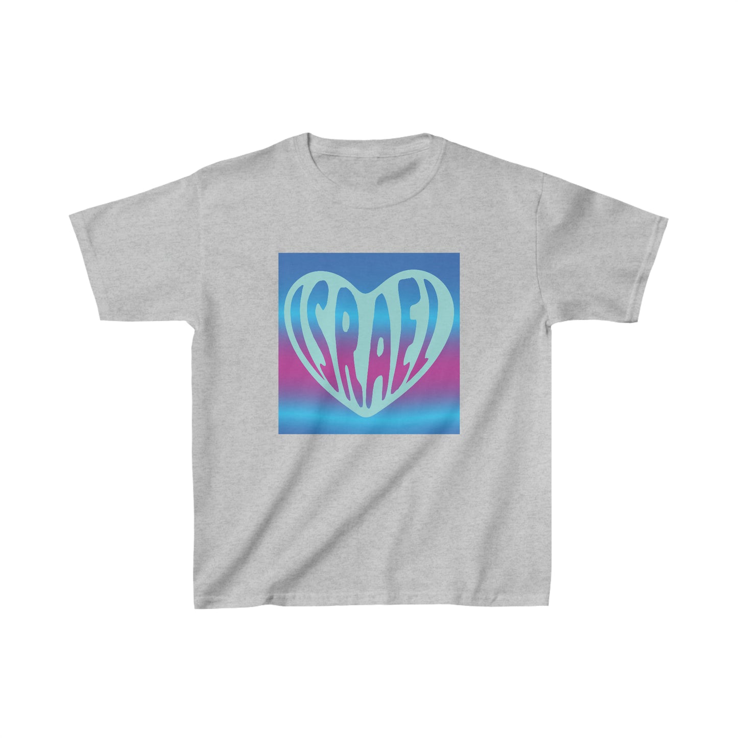 Joseph Israel Heart Teal & Pink Square Kids Heavy Cotton™ Tee