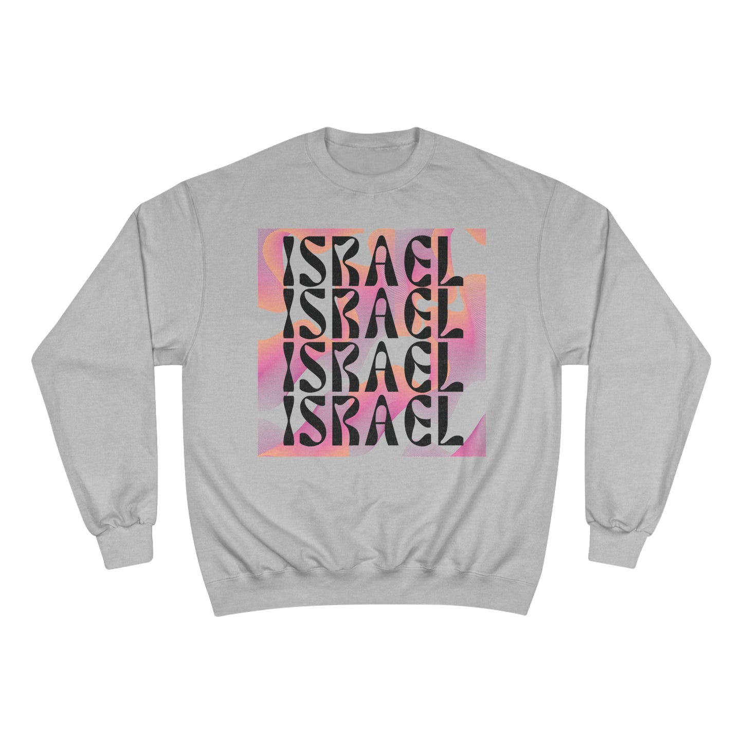 Flow & Squiggle Israel Pink & Coral Square Champion Sweatshirt