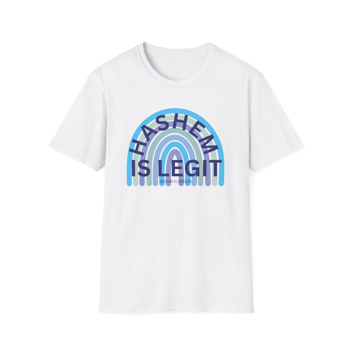 Chani Libson Hashem Is Legit Quote Blue Unisex Softstyle T-Shirt