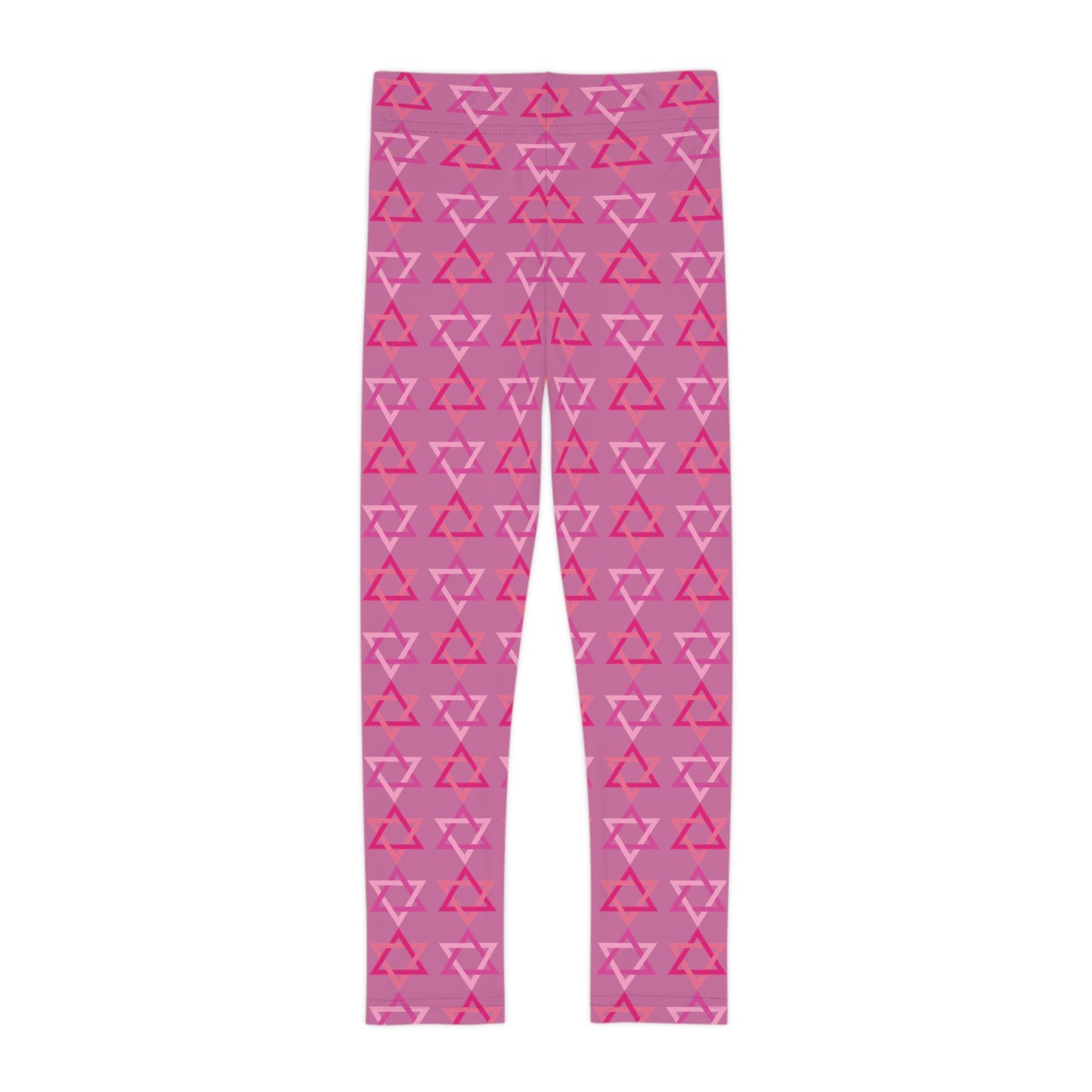 David Pinks Magan David Pattern on Pink Kids Leggings