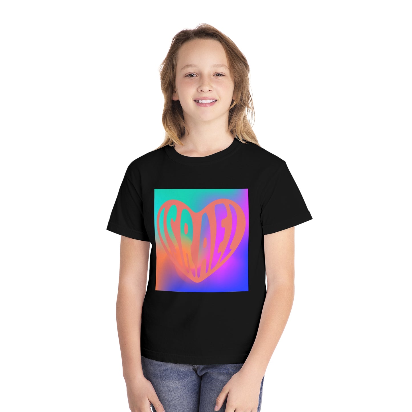 Joseph Israel Heart Rainbow Square Youth Midweight Tee