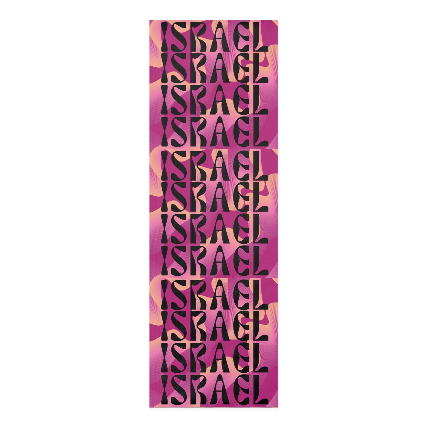 Flow & Squiggle Israel Pink & Coral on Hot Pink Foam Yoga Mat