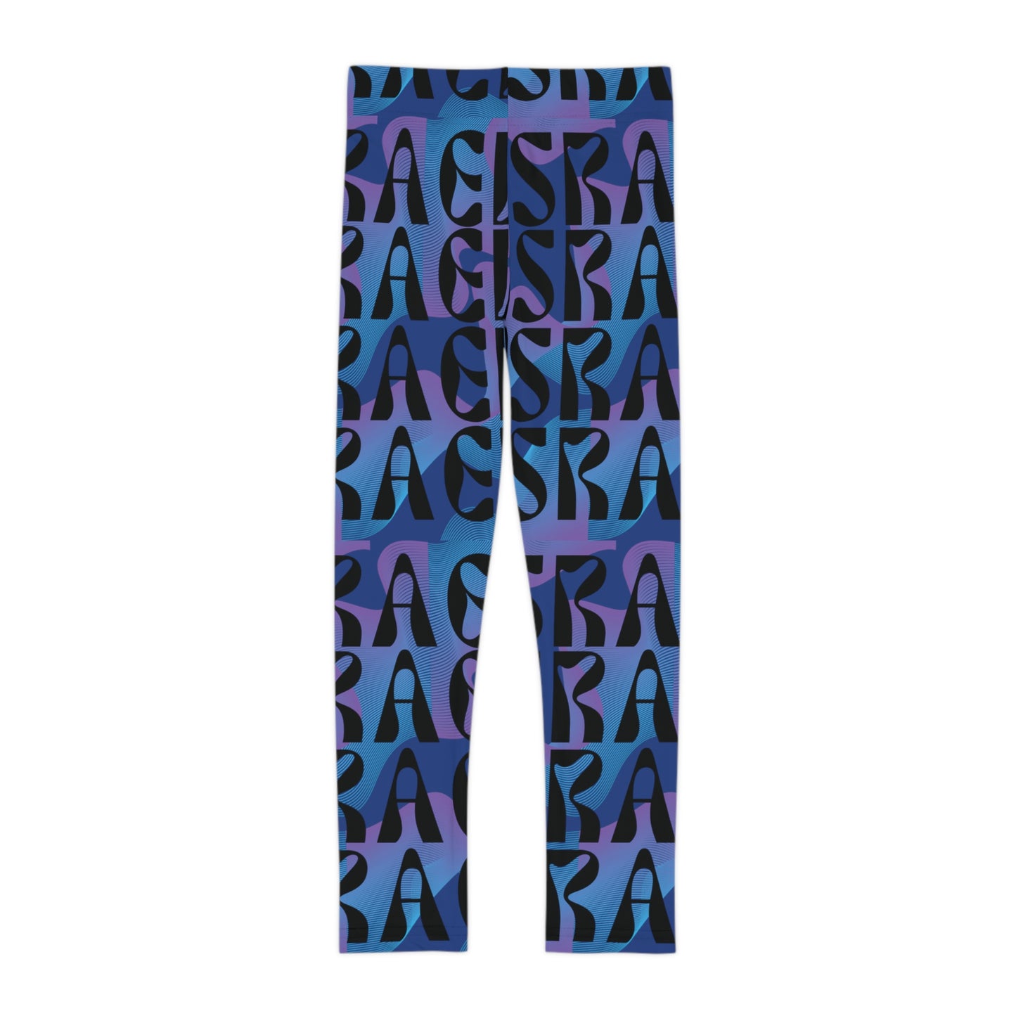 Flow & Squiggle Israel Indigo on Navy Kids Leggings