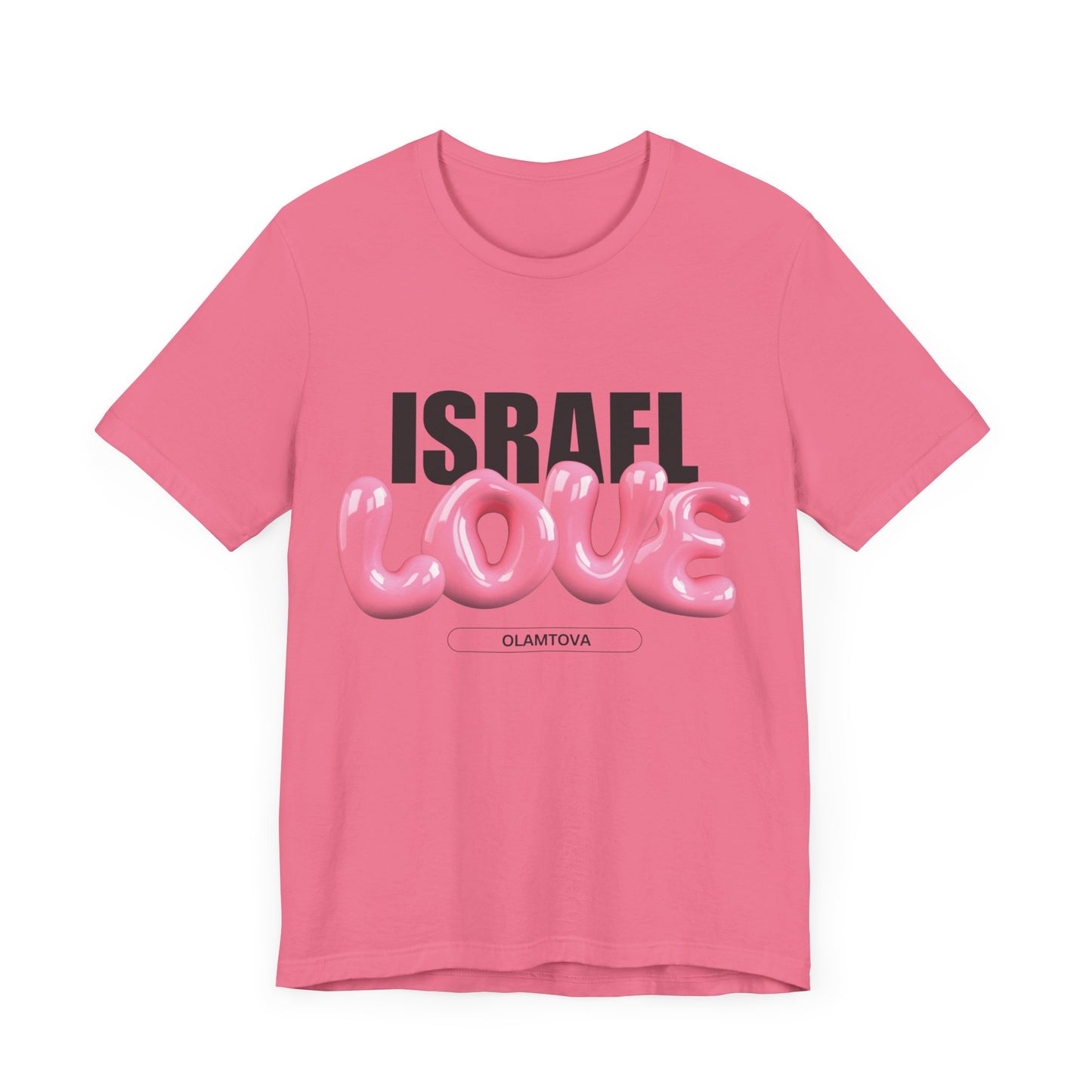 Israel Love Pink Balloons Unisex Jersey Short Sleeve Tee