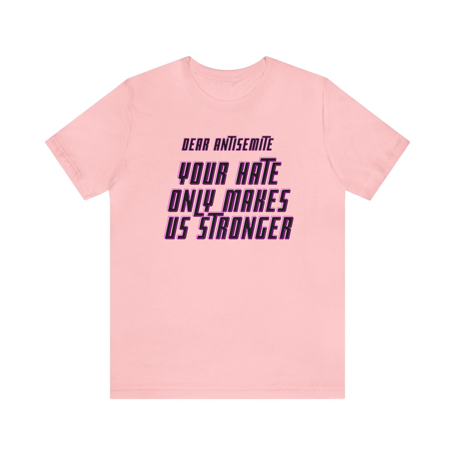 Dear Antisemite Black & Pink Unisex Jersey Short Sleeve Tee