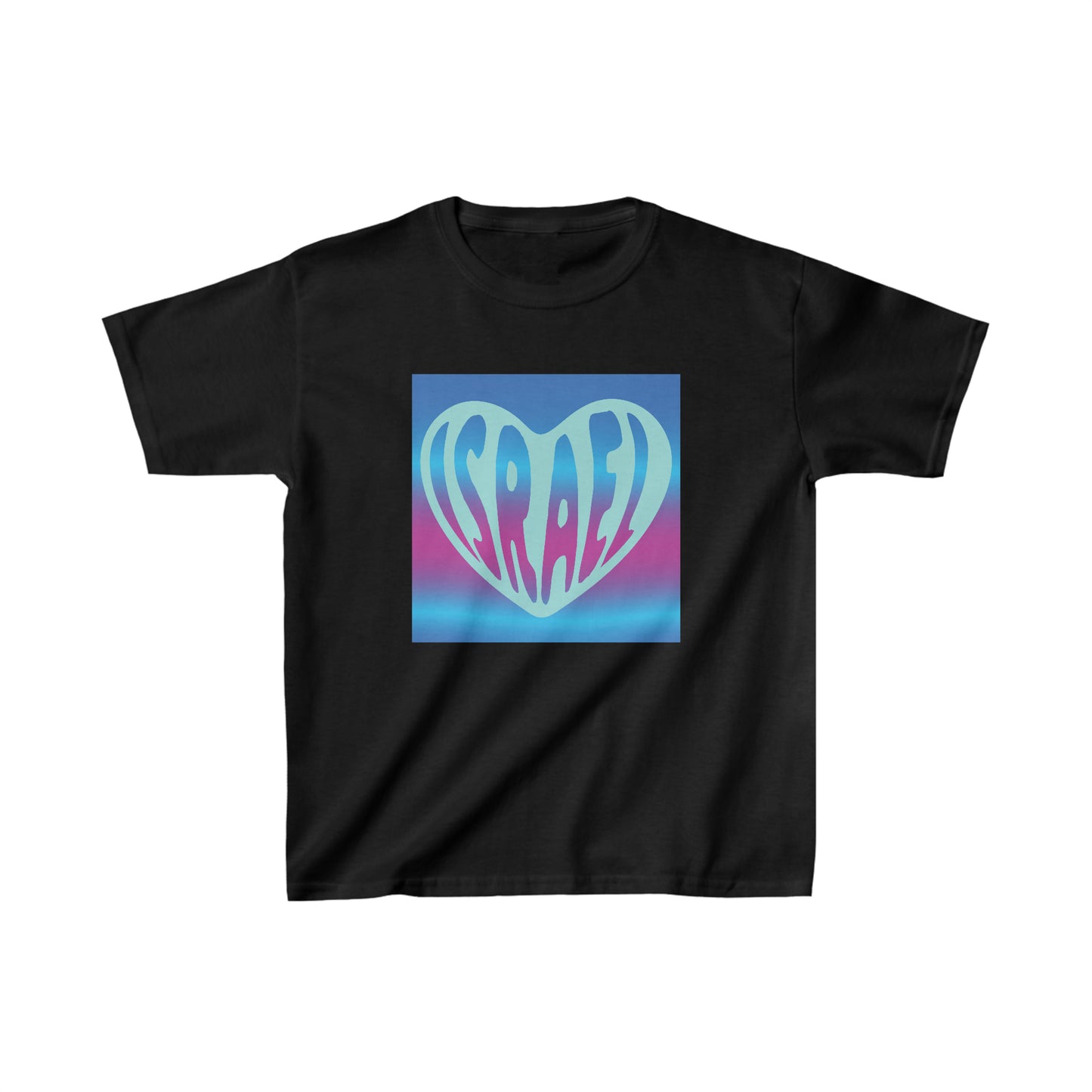 Joseph Israel Heart Teal & Pink Square Kids Heavy Cotton™ Tee