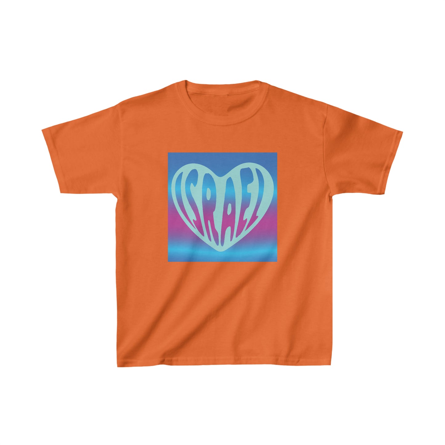 Joseph Israel Heart Teal & Pink Square Kids Heavy Cotton™ Tee