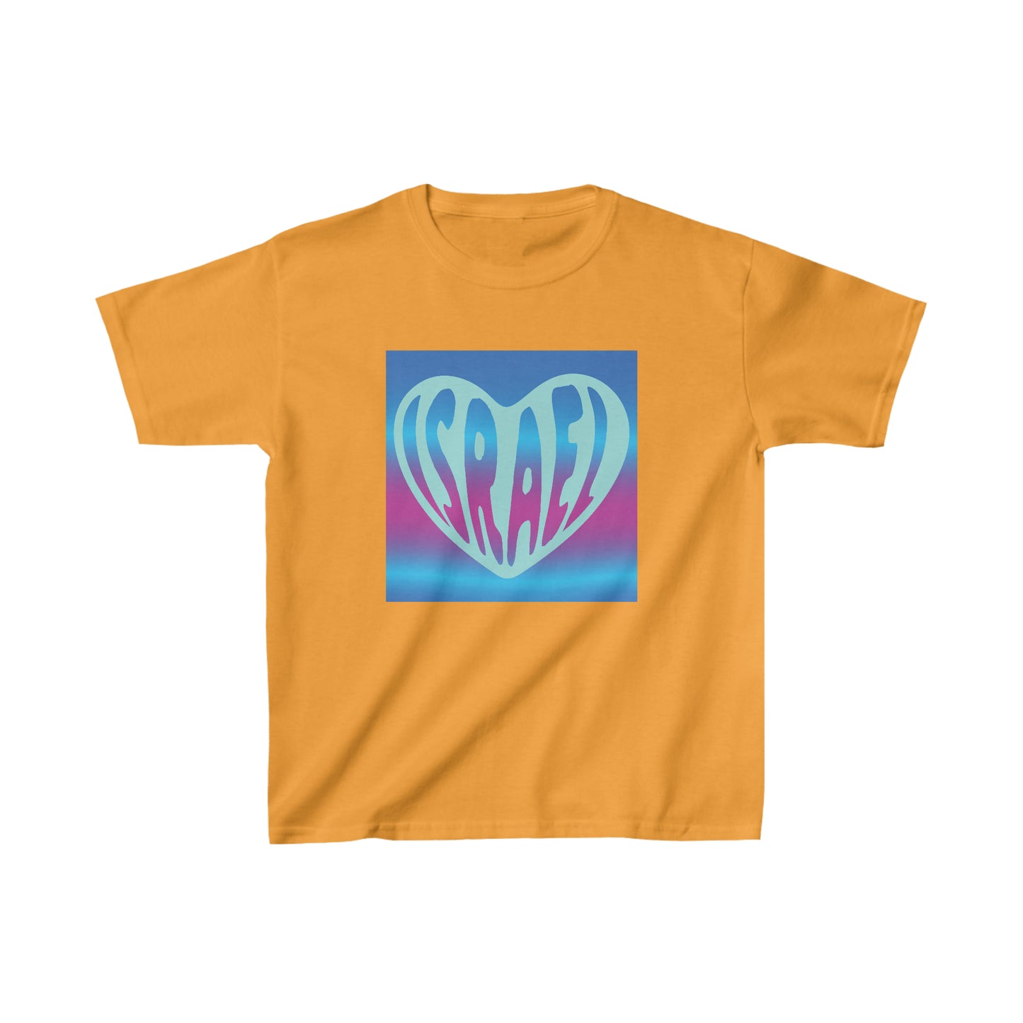 Joseph Israel Heart Teal & Pink Square Kids Heavy Cotton™ Tee