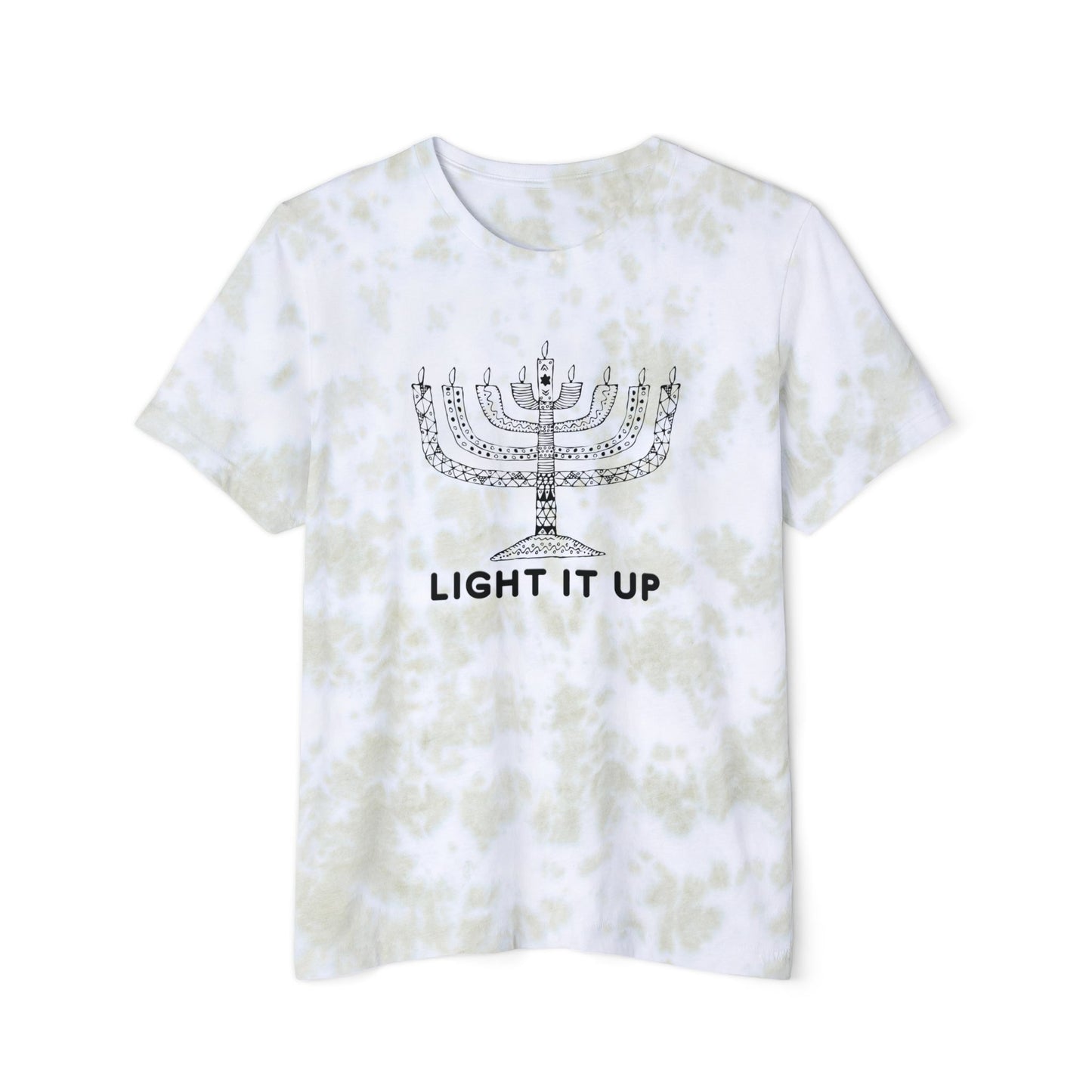 Ilan Black Menorah Tie-Dyed T-Shirt