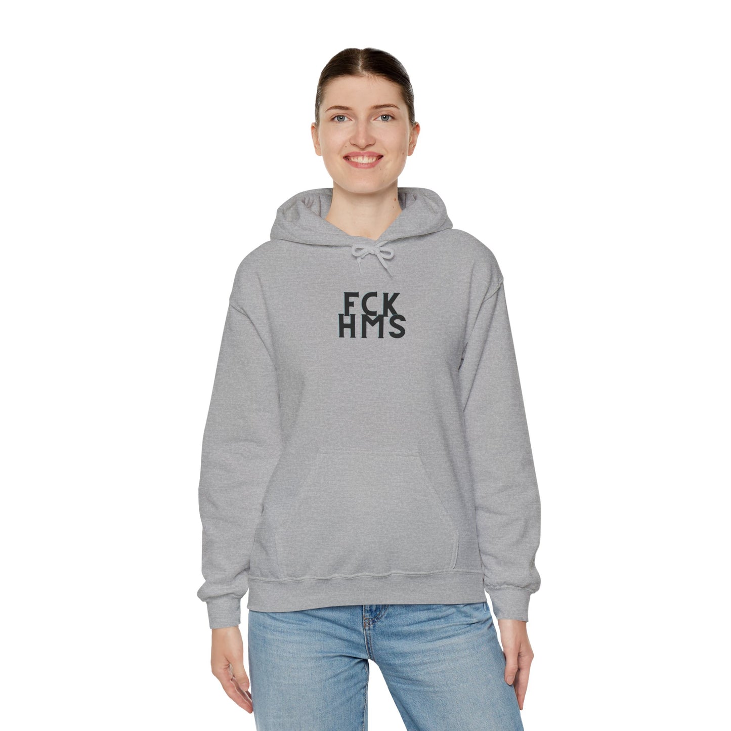 FCK HMS Black & Teal Unisex Heavy Blend™ Hooded Sweatshirt