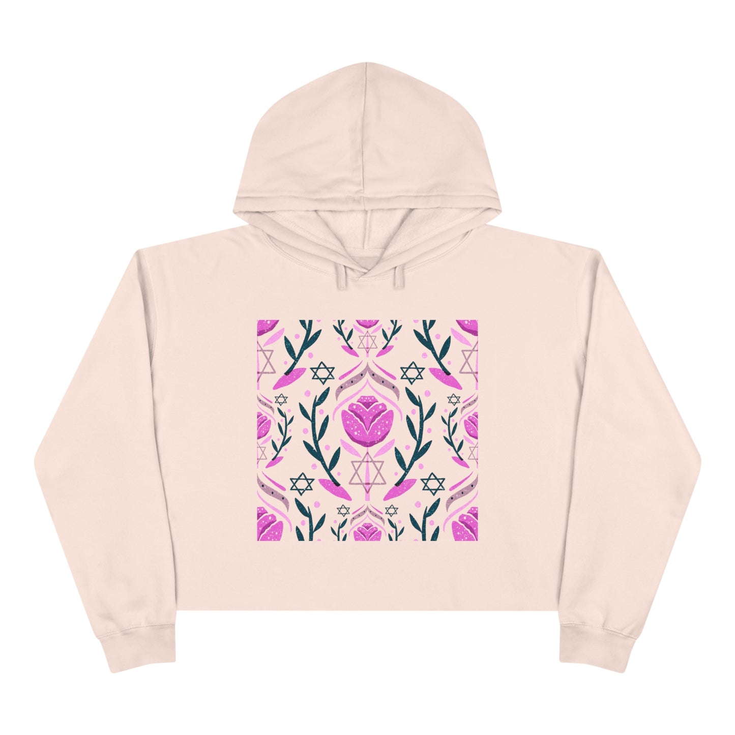 Yocheved Pink Crop Hoodie