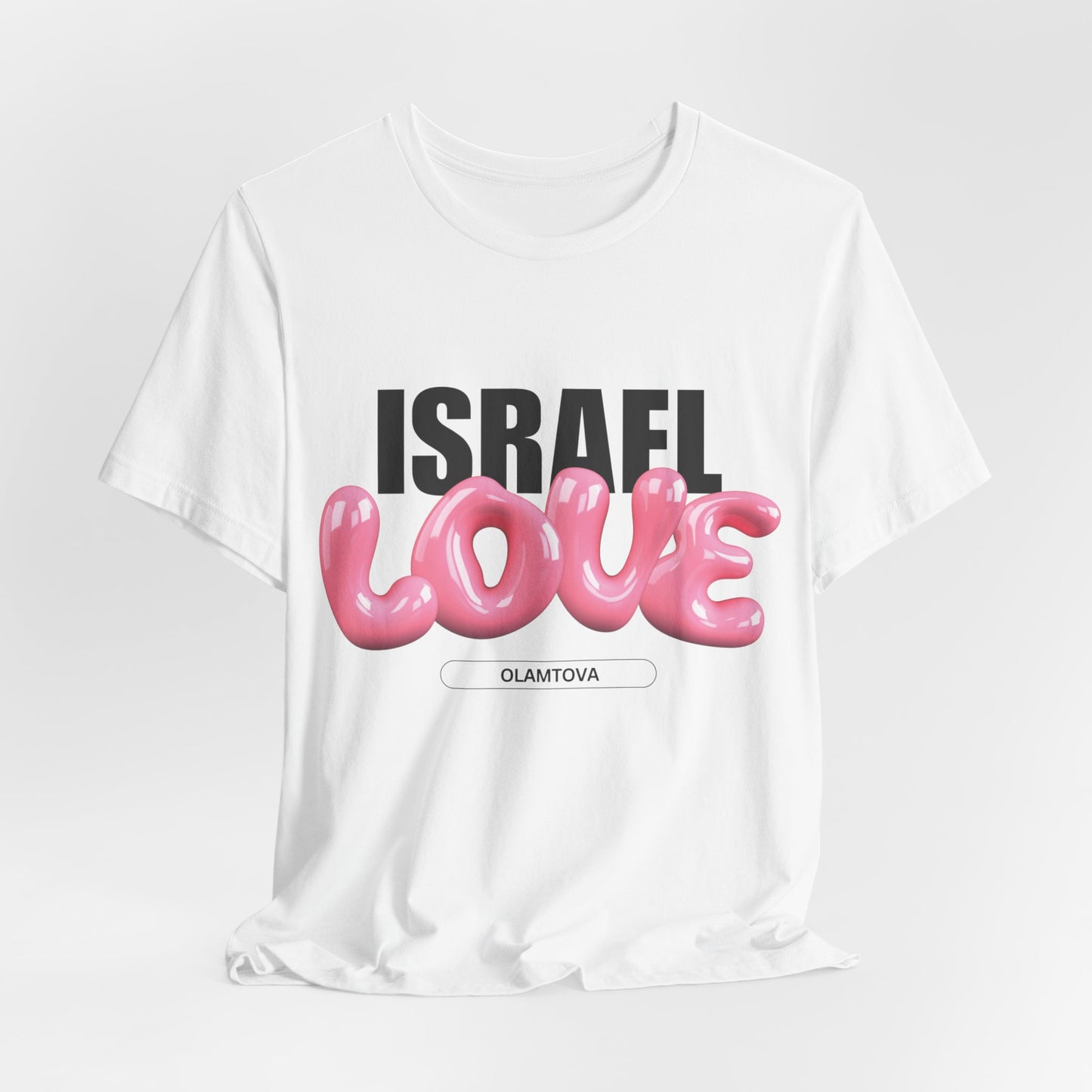 Israel Love Pink Balloons Unisex Jersey Short Sleeve Tee